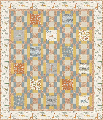 Wildlife Adventure Kit - Leo & Savannah - Deenarutter - Riley Blake Designs - Pattern Quilt Kit -  Quilting Cotton