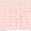 Image of Designer Flannel Meadow Serendipity 2 Hearts Blush flannel cotton fabric by Minki Kim for Riley Blake Designs. Features hearts on a pink background. Cute Little Fabric Shop.