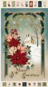 SALE Christmas Greetings Panel DIGITALLY PRINTED Fabric - PD17669 - Riley Blake Quilting Cotton Fabric