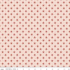 Image of Christmas Greetings Twinkle Pink quilting cotton fabric by Sandy Gervais for Riley Blake Designs. Features a geometric pattern on a pink background. Cute Little Fabric Shop.