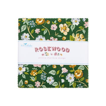 Rosewood 5" Stacker Floral Fabric - 5-17490-42 - 42-Piece Precut - Riley Blake Quilting Cotton Fabric