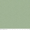 Image of Rosewood Cameo Sage quilting cotton fabric by Jessica Chertkow for Riley Blake Designs. Features dots on a green background. Cute Little Fabric Shop.