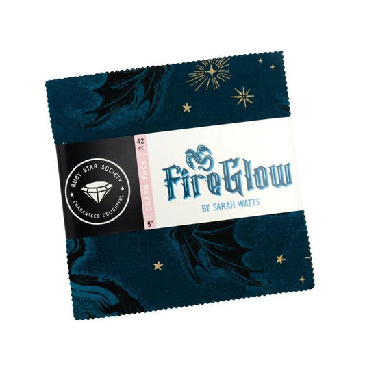Fireglow Charm Pack Mythical Fabric - RS2131PP- 42-Piece Precut - Moda Fabrics Ruby Star Society Quilting Cotton Fabric