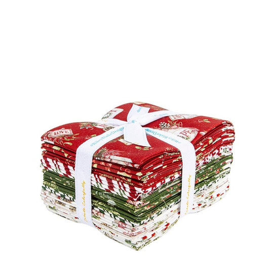 SALE Holiday Spirit Fat Quarter Bundle Christmas Fabric - FQ-17460-18 - 18-Piece Precut - Riley Blake Quilting Cotton Fabric