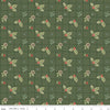 Image of Holiday Spirit Holly Green quilting cotton fabric by Lisa Audit for Riley Blake Designs. Features holly on a green background. Cute Little Fabric Shop.