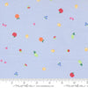 Image of Fruit Salad Snack Light Blue quilting cotton fabric by Corey Yoder for Moda Fabrics. Features fruit on a blue background. Cute Little Fabric Shop.