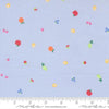 Image of Fruit Salad Snack Light Blue quilting cotton fabric by Corey Yoder for Moda Fabrics. Features fruit on a blue background. Cute Little Fabric Shop.