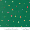 Image of Fruit Salad Snack Emerald quilting cotton fabric by Corey Yoder for Moda Fabrics. Features fruit on a green background. Cute Little Fabric Shop.