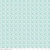 Image of Whimsical Woodland Mini Florals Aqua quilting cotton fabric by Tasha Noel for Riley Blake Designs. Features flowers on a blue background. Cute Little Fabric Shop.