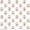 Image of Whimsical Woodland Animals White quilting cotton fabric by Tasha Noel for Riley Blake Designs. Features flowers on a white background. Cute Little Fabric Shop.