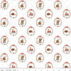 Image of Whimsical Woodland Animals White quilting cotton fabric by Tasha Noel for Riley Blake Designs. Features flowers on a white background. Cute Little Fabric Shop.
