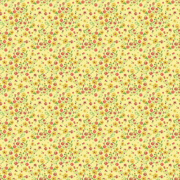 Sketchbook Blossoms Sunny Yellow TODO - C17524 - Riley Blake Quilting Cotton Fabric