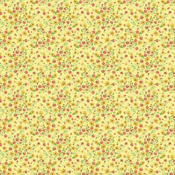 Sketchbook Blossoms Sunny Yellow TODO - C17524 - Riley Blake Quilting Cotton Fabric