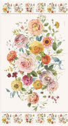 SALE Sketchbook Floral Panel DIGITALLY PRINTED Fabric - PD17527 - Riley Blake Quilting Cotton