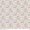 Image of Sketchbook Blossoms Cream quilting cotton fabric by Lisa Audit for RIley Blake Designs. Features flowers on a cream background. Cute Little Fabric Shop.