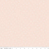 Image of Sketchbook Dots Peachy quilting cotton fabric by Lisa Audit for RIley Blake Designs. Features flowers on a pink background. Cute Little Fabric Shop.