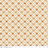 Image of Bountiful Pumpkin Plaid Cream quilting cotton fabric by Sandy Gervais for Riley Blake Designs. Features pumpkins and plaid on a cream background. Cute Little Fabric Shop.