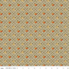 Image of Bountiful Pumpkin Plaid Sage quilting cotton fabric by Sandy Gervais for Riley Blake Designs. Features plaid on a gray background. Cute Little Fabric Shop.