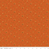 Image of Bountiful Flower Toss Autumn quilting cotton fabric by Sandy Gervais for Riley Blake Designs. Features flowers on an orange background. Cute Little Fabric Shop.