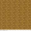 Image of Bountiful Bittersweet Suede quilting cotton fabric by Sandy Gervais for Riley Blake Designs. Features flowers on a brown background. Cute Little Fabric Shop.