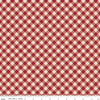 Image of Christmas Time Plaid Linen quilting cotton fabric by Dani Mogstad for Riley Blake Designs. Features plaid on a red and cream background. Cute Little Fabric Shop.