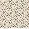 Image of Christmas Time Foliage Linen quilting cotton fabric by Dani Mogstad for Riley Blake Designs. Features leaves on a cream background. Cute Little Fabric Shop.