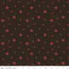 Image of Orchard House Rose Clusters Black quilting cotton fabric by Heather Peterson for Riley Blake Designs. Features flowers on a black background. Cute Little Fabric Shop.