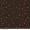 Image of Orchard House Rose Clusters Black quilting cotton fabric by Heather Peterson for Riley Blake Designs. Features flowers on a black background. Cute Little Fabric Shop.