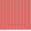 Image of Orchard House Stripes Coral quilting cotton fabric by Heather Peterson for Riley Blake Designs. Features stripes on a pink background. Cute Little Fabric Shop.
