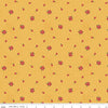 Image of Orchard House Rose Clusters Yellow quilting cotton fabric by Heather Peterson for Riley Blake Designs. Features flowers on a yellow background. Cute Little Fabric Shop.