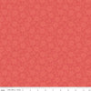 Image of Orchard House Tonal Flowers Coral quilting cotton fabric by Heather Peterson for Riley Blake Designs. Features flowers on a pink background. Cute Little Fabric Shop.