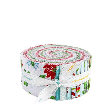 Claus & Co. Rolie Polie Christmas Fabric - RP-17740-40 - 40-piece Precut - Riley Blake Quilting Cotton Fabric