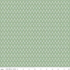 Image of Claus & Co. Star Pattern Green quilting cotton fabric by Melissa Mortenson for Riley Blake Designs. Features stars on a green background. Cute Little Fabric Shop.