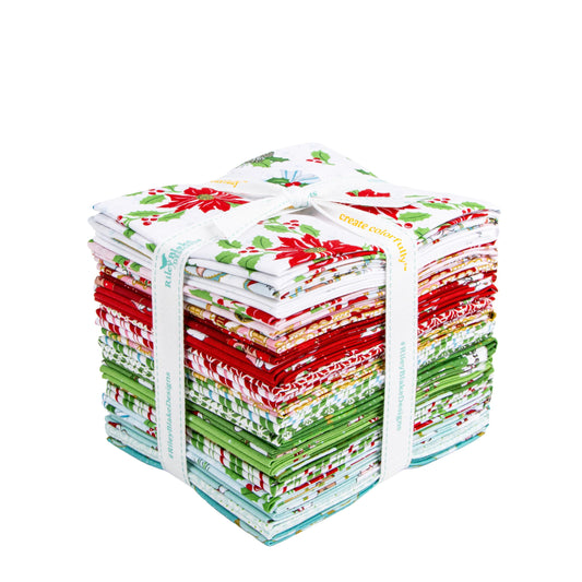 Claus & Co. Fat Quarter Bundle Christmas Fabric - FQ-17740-24 - 24-Piece Precut - Riley Blake Quilting Cotton Fabric
