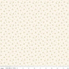 Image of Christmas Greetings Christmas Lights Cream quilting cotton fabric by Sandy Gervais for Riley Blake Designs. Features polka dots on a cream background. Cute Little Fabric Shop.