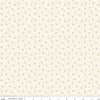 Image of Christmas Greetings Christmas Lights Cream quilting cotton fabric by Sandy Gervais for Riley Blake Designs. Features polka dots on a cream background. Cute Little Fabric Shop.
