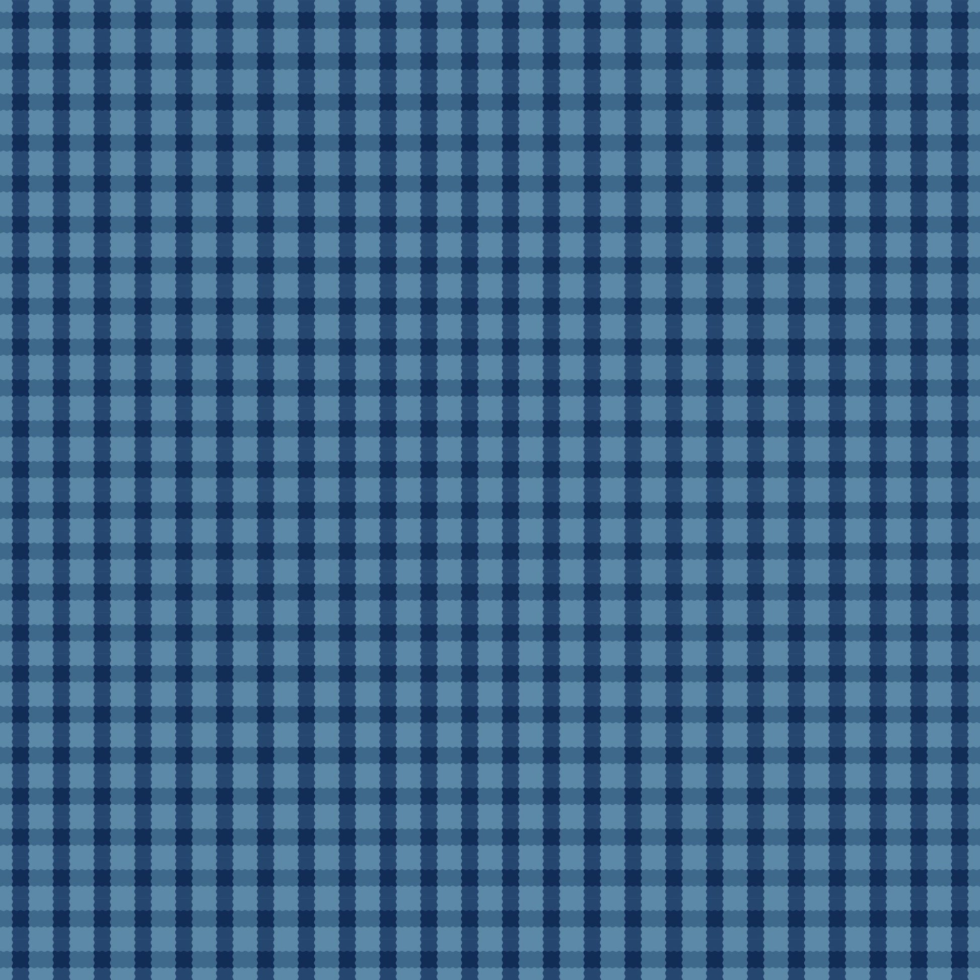 Image of Rosewood Hearth Oxford quilting cotton fabric by Jessica Chertkow for Riley Blake Designs. Features checks on a blue background. Cute Little Fabric Shop.