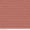 Image of Rosewood Posy Dusty Rose quilting cotton fabric by Jessica Chertkow for Riley Blake Designs. Features flowers on a pink background. Cute Little Fabric Shop.