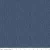Image of Rosewood Cameo Oxford quilting cotton fabric by Jessica Chertkow for Riley Blake Designs. Features dots on a blue background. Cute Little Fabric Shop.