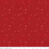 Image of Nutcracker Tradition Christmas Magic Berry quilting cotton fabric by Jennifer Long for Riley Blake Designs. Features stars on a red background. Cute Little Fabric Shop.