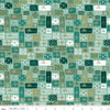 Image of Nutcracker Tradition Gifts of Giving Spearmint quilting cotton fabric by Jennifer Long for Riley Blake Designs. Features presents on a green background. Cute Little Fabric Shop.