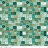 Image of Nutcracker Tradition Gifts of Giving Spearmint quilting cotton fabric by Jennifer Long for Riley Blake Designs. Features presents on a green background. Cute Little Fabric Shop.