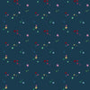 Image of Nutcracker Tradition Christmas Magic Midnight quilting cotton fabric by Jennifer Long for Riley Blake Designs. Features stars on a blue background. Cute Little Fabric Shop.