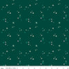 Image of Nutcracker Tradition Christmas Magic Pine quilting cotton fabric by Jennifer Long for Riley Blake Designs. Features stars on a green background. Cute Little Fabric Shop.