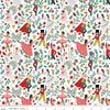 Image of Nutcracker Tradition Storybook Snow quilting cotton fabric by Jennifer Long for Riley Blake Designs. Features leaves on a white background. Cute Little Fabric Shop.