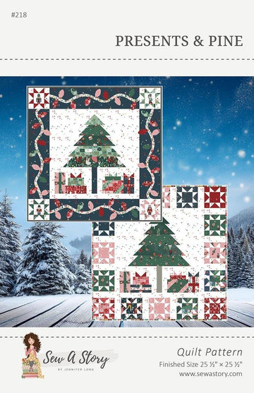 Presents & Pine Quilt PATTERN Christmas Pattern - Riley Blake INSTRUCTIONS Only