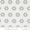 Image of A Cat Named Stitch Hexagons Cream Grey quilting cotton fabric by Camille Roskelley for Riley Blake Designs. Features hexagons on a cream background. Cute Little Fabric Shop.