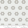 Image of A Cat Named Stitch Hexagons Cream Grey quilting cotton fabric by Camille Roskelley for Riley Blake Designs. Features hexagons on a cream background. Cute Little Fabric Shop.