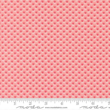 Image of A Cat Named Stitch June Blush quilting cotton fabric by Camille Roskelley for Riley Blake Designs. Features flowers on a pink background. Cute Little Fabric Shop.