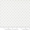 Image of A Cat Named Stitch Cosmo Cream Grey quilting cotton fabric by Camille Roskelley for Riley Blake Designs. Features polka dot squares on a cream background. Cute Little Fabric Shop.